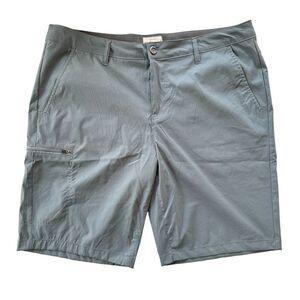 Weatherproof Vintage 40* Gray‎ 10.5" Stretch Nylon Zippered Pockets Men's Shorts